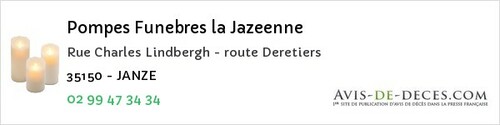 Avis de décès - Saint-Suliac - Pompes Funebres la Jazeenne