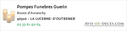Avis de décès - Saint-Germain-De-Varreville - Pompes Funebres Guerin