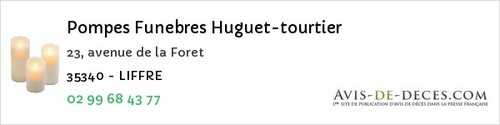 Avis de décès - Saint-Coulomb - Pompes Funebres Huguet-tourtier