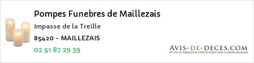 Avis de décès - Breuil-Barret - Pompes Funebres de Maillezais
