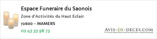 Avis de décès - Saint-Pierre-Des-Bois - Espace Funeraire du Saonois