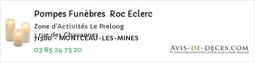 Avis de décès - Saint-Leu - Pompes Funèbres Roc Eclerc