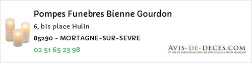 Avis de décès - Saint-Hilaire-Des-Loges - Pompes Funebres Bienne Gourdon
