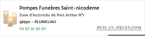 Avis de décès - Pleugriffet - Pompes Funebres Saint-nicodeme