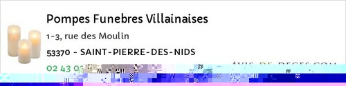 Avis de décès - Nuillé-sur-Vicoin - Pompes Funebres Villainaises