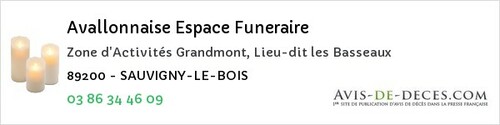 Avis de décès - Charmoy - Avallonnaise Espace Funeraire
