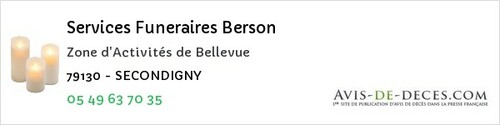 Avis de décès - Belleville - Services Funeraires Berson
