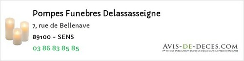 Avis de décès - Saligny - Pompes Funebres Delassasseigne