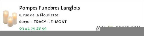 Avis de décès - Saint-Maur - Pompes Funebres Langlois