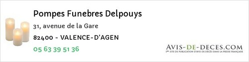 Avis de décès - Goudourville - Pompes Funebres Delpouys