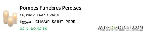 Avis de décès - Saint-Aubin-Des-Ormeaux - Pompes Funebres Peroises