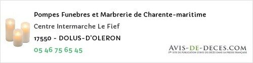 Avis de décès - Virson - Pompes Funebres et Marbrerie de Charente-maritime